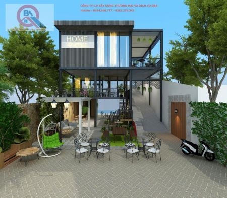 QUÁN CF HOME KIẾN TRÚC HIỆN ĐẠI MỚI MẺ 